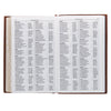 Chestnut Brown Full-grain Leather Giant Print Standard-size King James Version Bible with Thumb Index