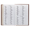 Chestnut Brown Full-grain Leather Giant Print Standard-size King James Version Bible with Thumb Index