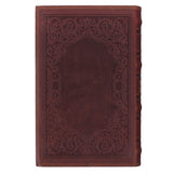 Chestnut Brown Full-grain Leather Giant Print Standard-size King James Version Bible with Thumb Index