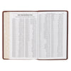 Triple Pane Frame Saddle Tan Full-grain Leather King James Version Deluxe Gift Bible with Thumb Index