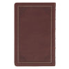 Triple Pane Frame Saddle Tan Full-grain Leather King James Version Deluxe Gift Bible with Thumb Index