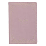 Dusty Rose Faux Leather Personal-Size Giant Print Compact King James Version Bible