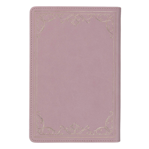 Dusty Rose Faux Leather Personal-Size Giant Print Compact King James Version Bible