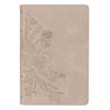 Taupe Faux Leather Personal-Size Giant Print Compact King James Version Bible