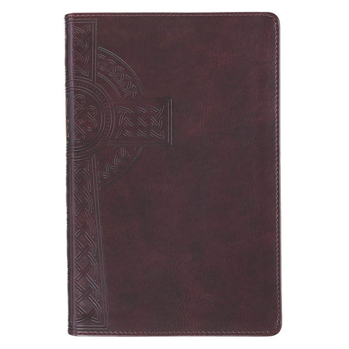 Burgundy Cross Giant Print Reader’s Edition KJV Bible