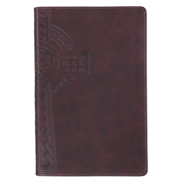 Burgundy Cross Giant Print Reader’s Edition KJV Bible
