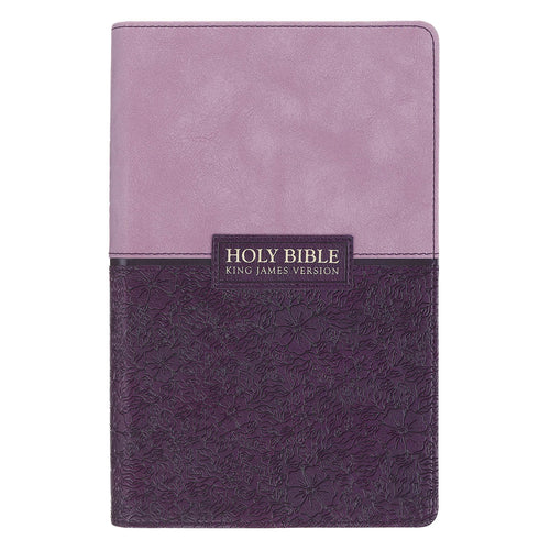 Two-Tone Purple Giant Print Standard Size King James Version Bible