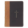 Cross Brown & Tan Genuine Leather Compact King James Version Bible