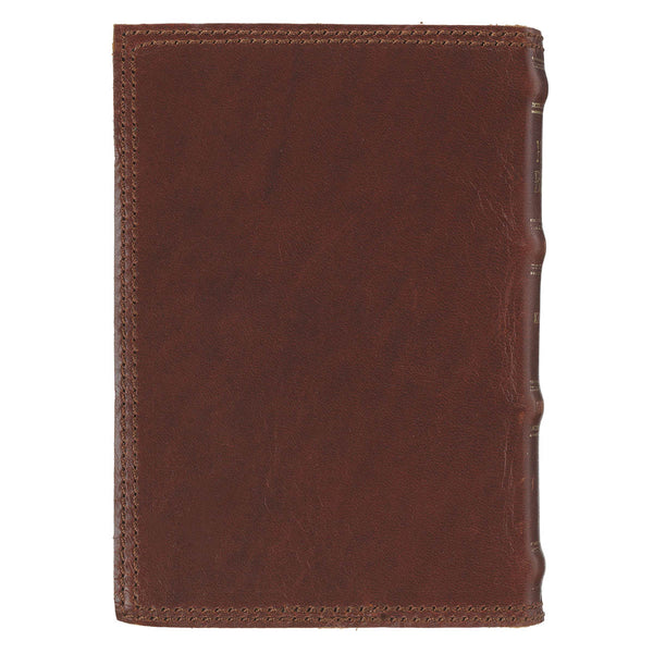 Spice-brown Genuine Leather King James Version Pocket Bible
