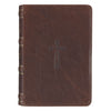Mahogany Brown Genuine Leather Large Print Compact Bible
