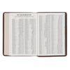 Mahogany Brown Genuine Leather Large Print Compact Bible