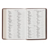 Mahogany Brown Genuine Leather Large Print Compact Bible