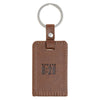 God Works for the Good Brown Faux Leather Keychain - Romans 8:28
