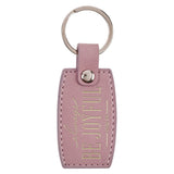 Be Joyful Dusty Mauve Faux Leather Keychain - 1 Thessalonians 5:16 - KI Gifts Christian Supplies