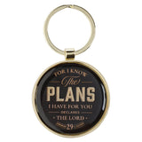 Plans Black Metal Keychain in Gift Tin - Jeremiah 29:11 - KI Gifts Christian Supplies