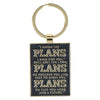 The Plans Modern Blue Grid Keychain in a Gift Tin - Jeremiah 29:11 - KI Gifts Christian Supplies