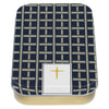 The Plans Modern Blue Grid Keychain in a Gift Tin - Jeremiah 29:11