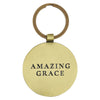 Amazing Grace Antique Gold Metal Keychain