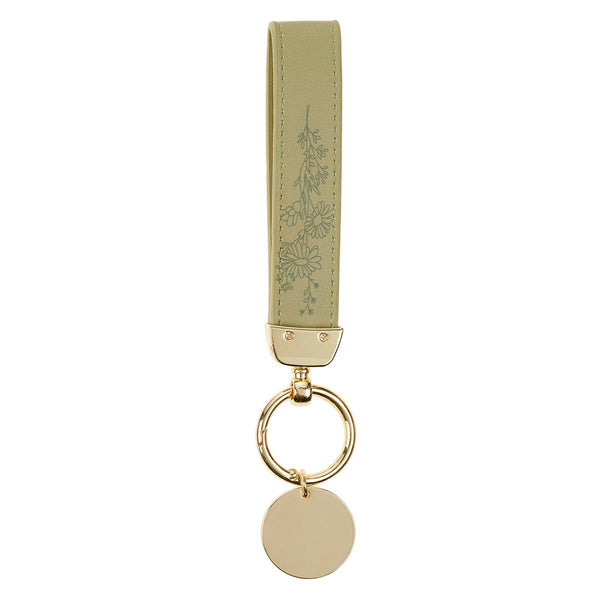 Grow in Grace Green Faux Leather Wristlet Keychain – 2 Peter 3:18