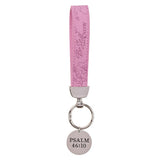 Be Still and Know Lavender Faux Leather Wristlet Keychain - Psalm 46:10 - KI Gifts Christian Supplies