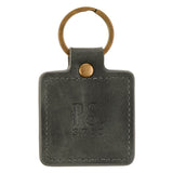Trust in the Lord Gray Faux Leather Keychain - Psalm 37:3