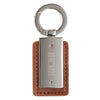 Stand Firm in the Faith Honey-brown Faux Leather and Silver Metal Keychain - 1 Corinthians 16:13