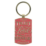 Trust Coral Epoxy-filled Metal Keychain - Isaiah 40:31 - KI Gifts Christian Supplies