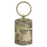 Trust Coral Epoxy-filled Metal Keychain - Isaiah 40:31