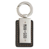Man of God Black Faux Leather and Silver Metal Cross Keychain
