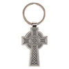 Faith Silver Celtic Cross Metal Keychain - Hebrews 1:11