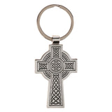 Faith Silver Celtic Cross Metal Keychain - Hebrews 1:11