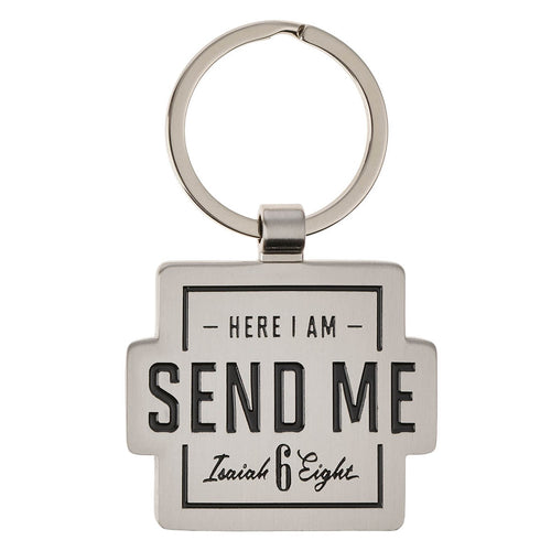 Send Me Silver Metal Keychain - Isaiah 6:8