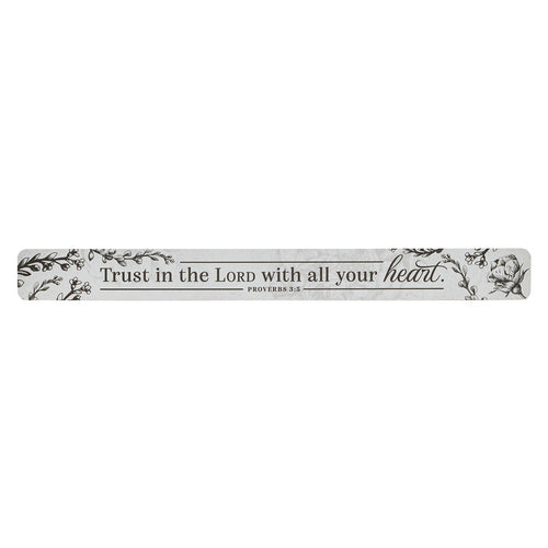 Trust in the Lord Monochrome Large Magnetic Strip - Proverbs 3:5 - KI Gifts Christian Supplies