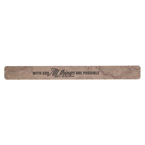 All Things Are Possible Tan Topography Large Magnetic Strip - Matthew 19:26 - KI Gifts Christian Supplies
