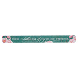 Fullness of Joy Teal Foral Large Magnetic Strip - Psalm 16:11 - KI Gifts Christian Supplies