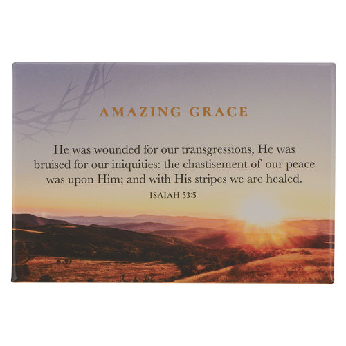 Amazing Grace Magnet - Isaiah 53:3 - KI Gifts Christian Supplies