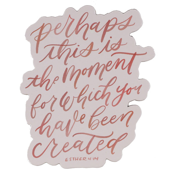 Perhaps This is the Moment Pink Magnet - Esther 4:14 - KI Gifts Christian Supplies