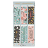 Joy Mint Floral Magnetic Bookmark Set - 1 Thessalonians 5:16-18 - KI Gifts Christian Supplies