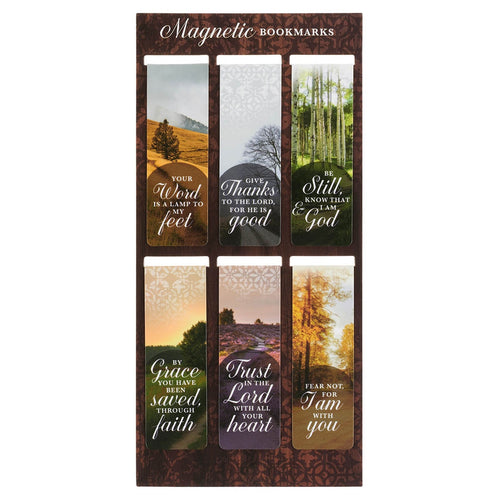 Led by His Light Scenic Nature Magnetic Bookmark Set