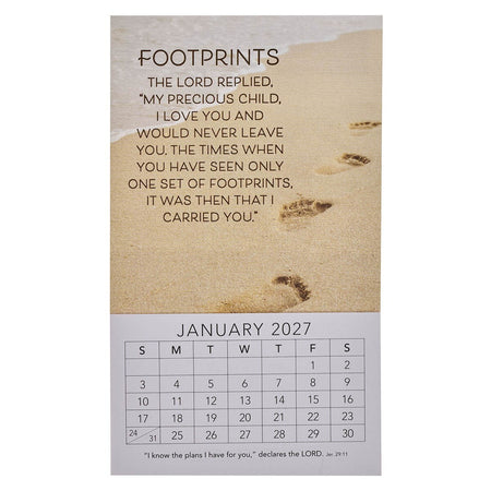 2027 Footprints Small Daily Planner