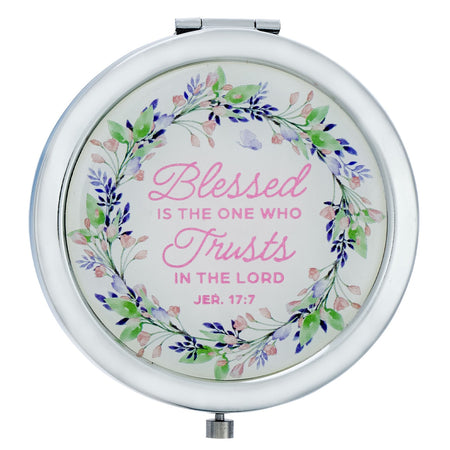 Blessed Purple Floral Ceramic Teapot - Jeremiah 17:7