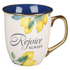 Rejoice Always White Ceramic Mug - 1 Thessalonians 5:16 - KI Gifts Christian Supplies