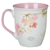 My Grace is Sufficient Hummingbird Pink Ceramic Coffee Mug - 2 Corinthians 12:9