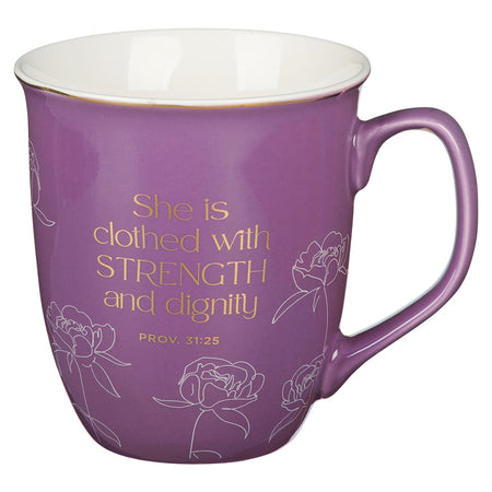 Trust in the Lord Purple Bloom Large Portrait Gift Bag - Proverbs 3:5