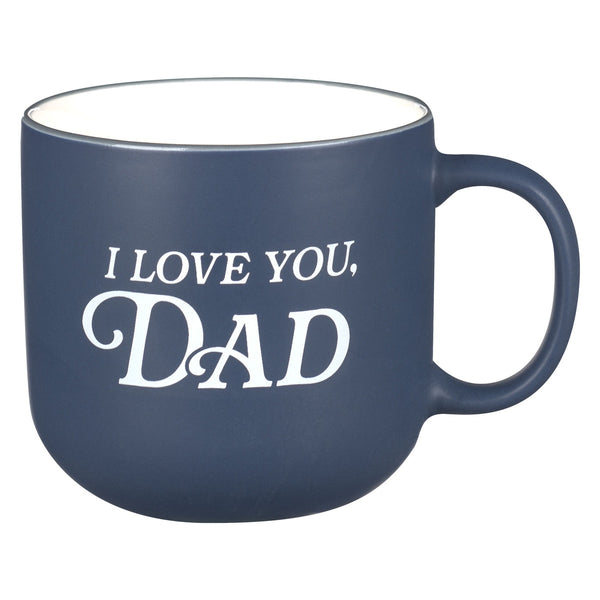 I Love You, Dad Navy Blue Ceramic Coffee Mug - KI Gifts Christian Supplies