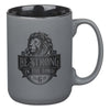 Be Strong Gray Lion Ceramic Coffee Mug - Ephesians 6:10 - KI Gifts Christian Supplies