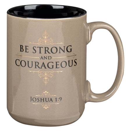 The Lord is My Strength Walnut-Brown Ceramic Coffee Mug - Exodus 15:2