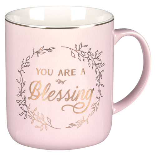 You Are A Blessing Pink Ceramic Coffee Mug - KI Gifts Christian Supplies