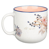 Be Still and Know Peach Blossom Ceramic Coffee Mug - Psalm 46:10