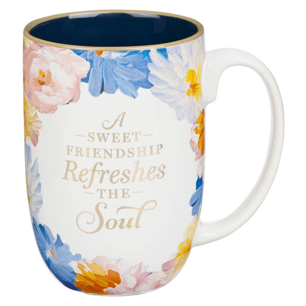 Sweet Friendship Watercolor Garden Ceramic Mug - KI Gifts Christian Supplies